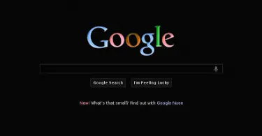 Google Web Page After Enabling Night Mode On Chrome