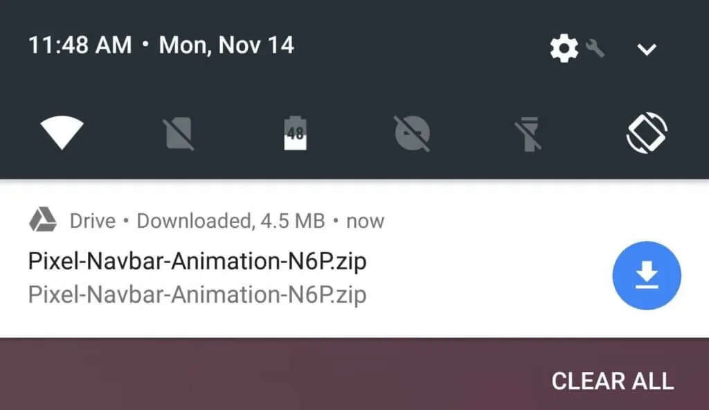 Google Pixel navigation button