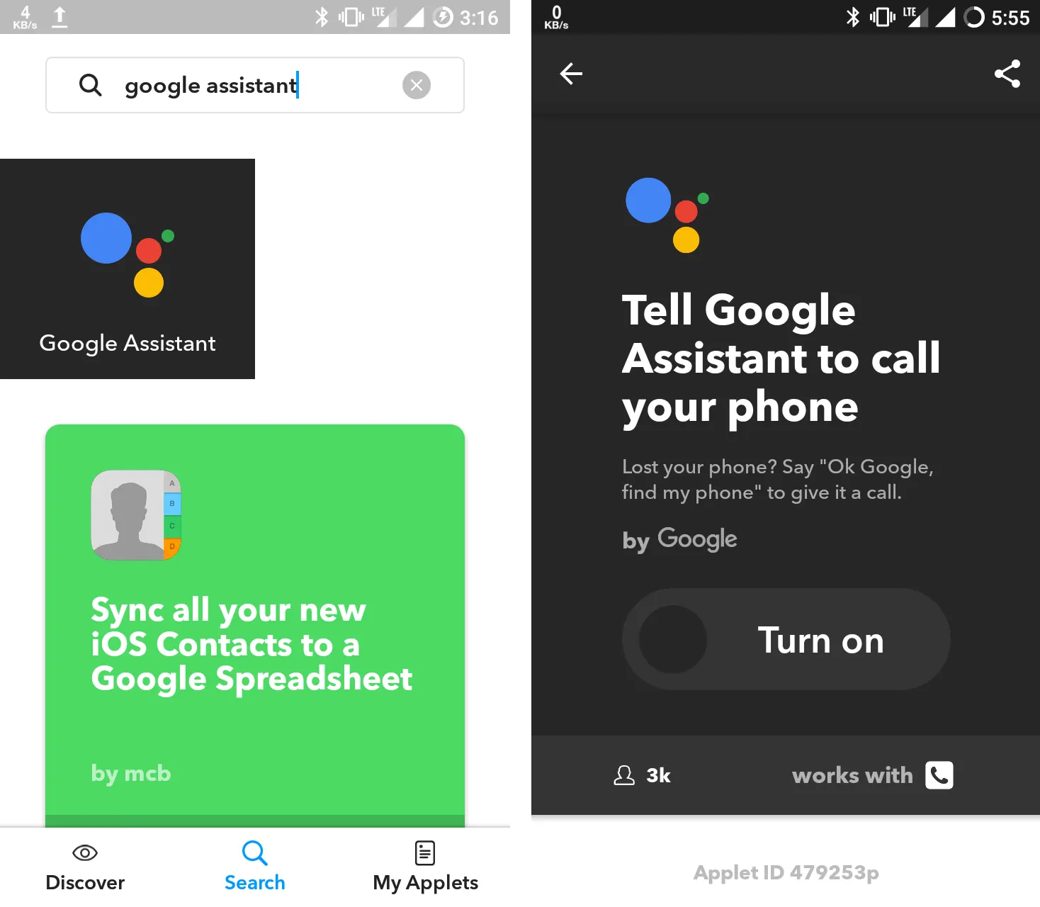 find lost phone using Google Assistant