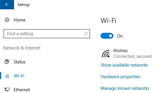 Windows 10 can't connect to this network